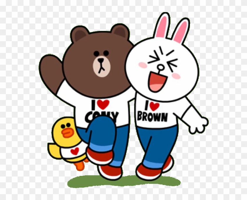  Cony  Brown  Couple Tee Line Friends Brown Cony  HD Png 