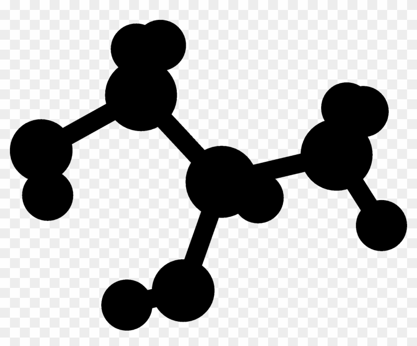 Molecules Silhouette - - Propylene Glycol Icon, HD Png Download ...