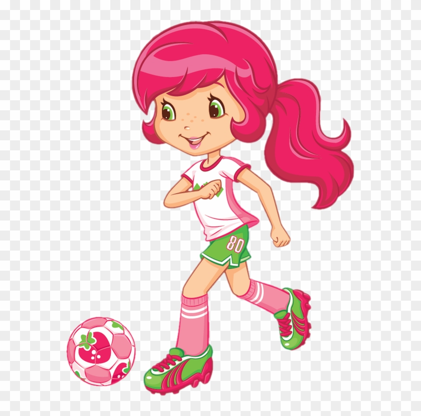 Charlotte Aux Fraises, Foot - Strawberry Shortcake Cartoon Soccer, HD Png  Download - 575x750(#3389218) - PngFind