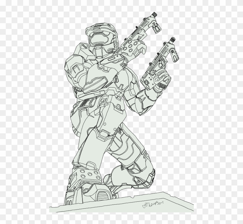 halo 4 master chief armor drawing