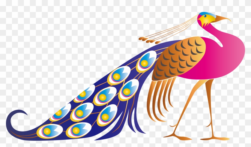 Peafowl Clipart Peacock Dance - Peacock Clipart, HD Png Download -  3351x1807(#347572) - PngFind