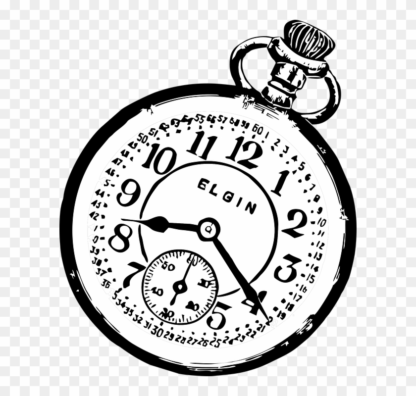 Pocket Watch, Watch, Clock, Time, Vector Image, Retro - Pocket Watch, HD Png  Download - 600x720(#3409298) - PngFind