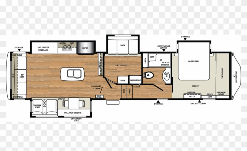 2020 Riverstone 37rel Floor Plan Img Floor Plan, HD Png