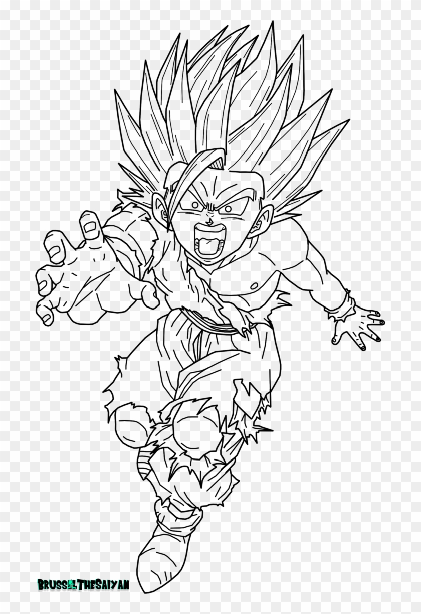 Teen Lineart By Super Saiyan 2 Gohan Youth Drawing Hd Png Download 699x1144 3421827 Pngfind For the ascended state, see super saiyan second grade. gohan youth drawing hd png download