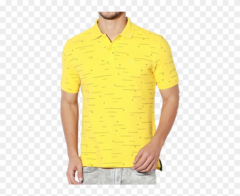 picture Yellow Collar T Shirt Png van heusen sport men yellow printed