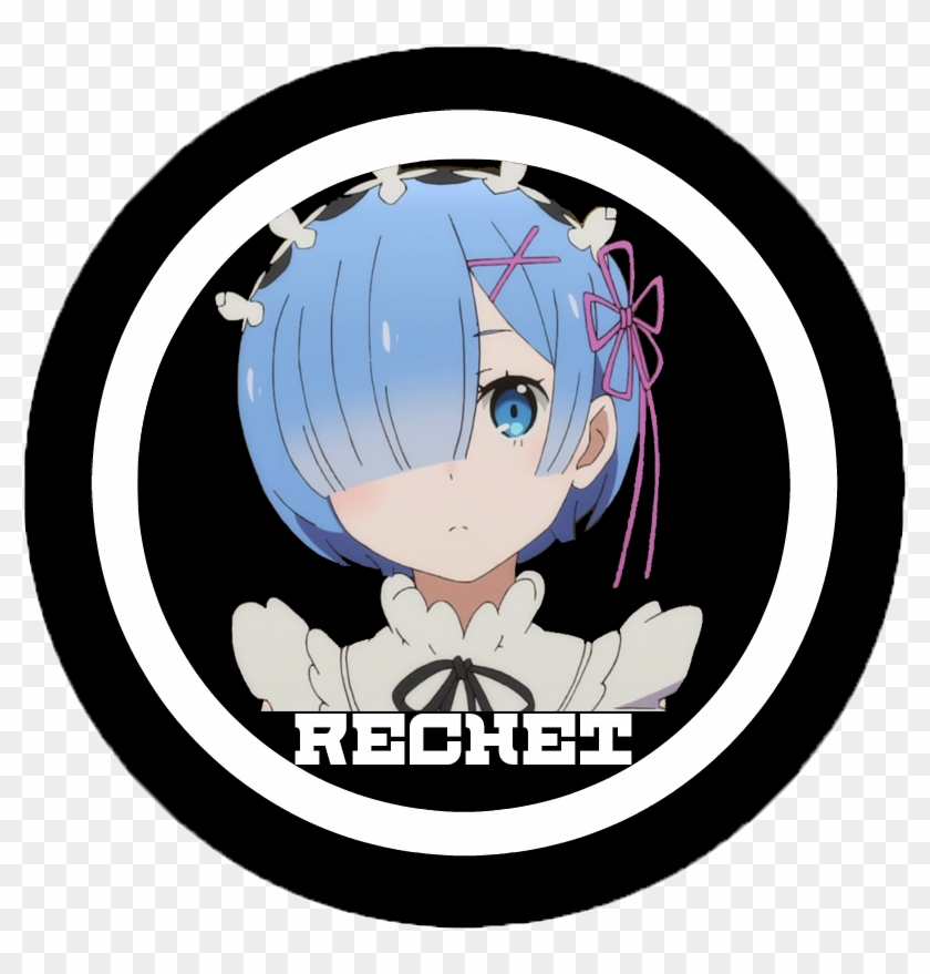 rechet #girl #black #white #logo #re Zero #blue - Cartoon, HD Png Download  - 1920x1080(#3428557) - PngFind
