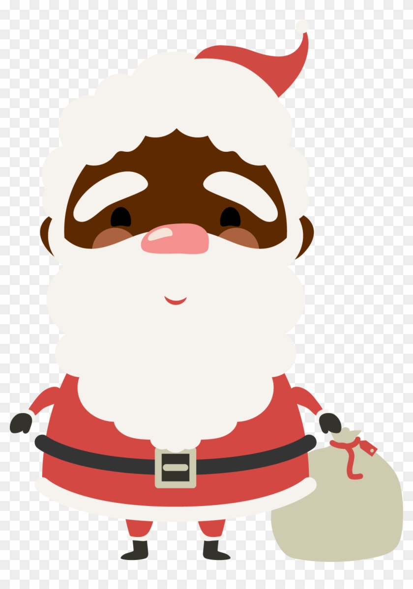 This Is A Sticker Of A Black Santa - Black Santa Animated Png, Transparent  Png - 1192x1646(#3429869) - PngFind