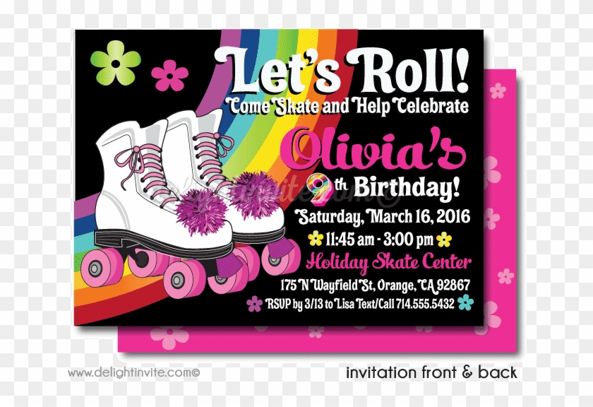 Roller Skating Party Invitation Template