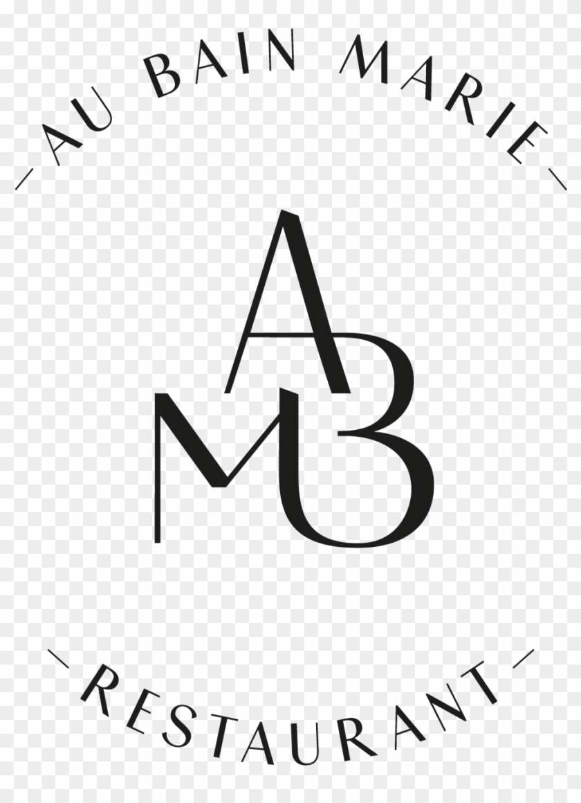 Au Bain Marie Logo Stempel Met Witrand Calligraphy Hd Png Download 1672x1586 Pngfind