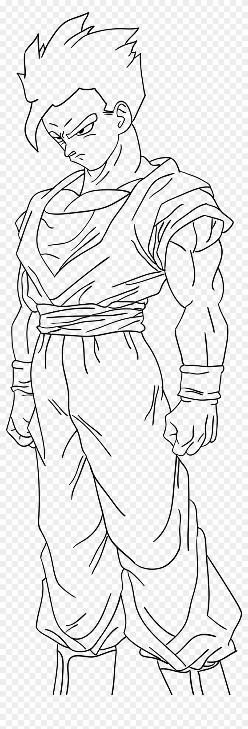 7 Pics Of Dbz Gohan Coloring Pages Dragon Ball Z Ultimate Gohan Drawing Hd Png Download 1000x2500 Pngfind