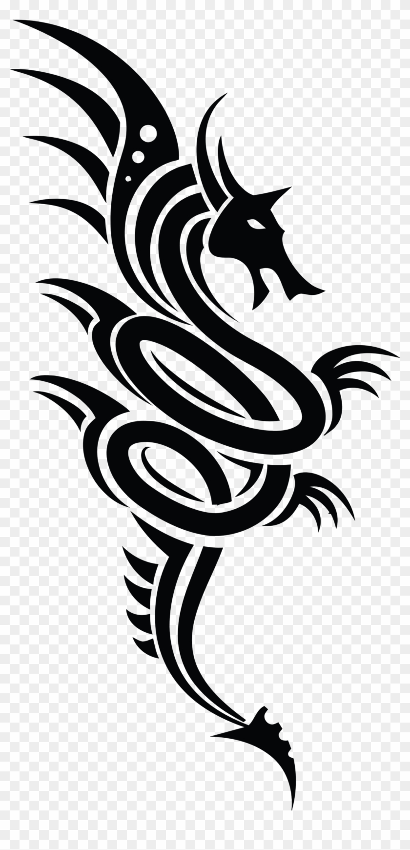 This Free Icons Png Design Of Tribal Dragon 2 - Hand Tattoo Pngs Hd,  Transparent Png - 1181x2392(#3466763) - PngFind