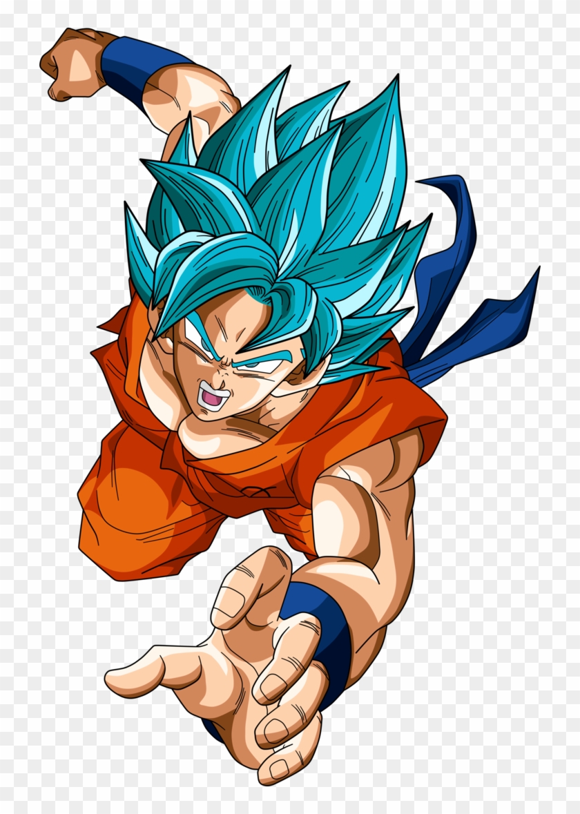 Goku Blue Png - Goku Ssj Blue Png, Transparent Png - 726x1099