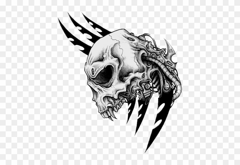 skulls #skull #tribal #tribaltattoos #tattoos - Skull Tattoo Transparent,  HD Png Download - 450x507(#3490421) - PngFind