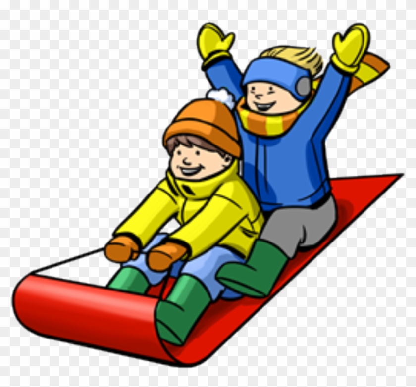 Winter Obstacle Course - Kid Sledding Clipart, HD Png Download -  1250x1108(#3495865) - PngFind