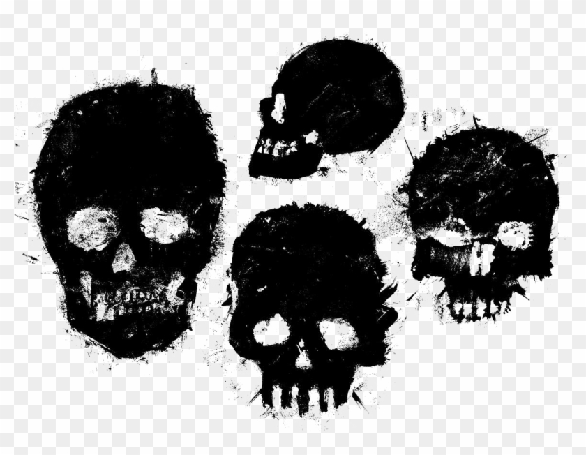 Skull Invisible Background Black Skull Png Free Download - Skulls Png, Transparent Png - 1200x873 ...