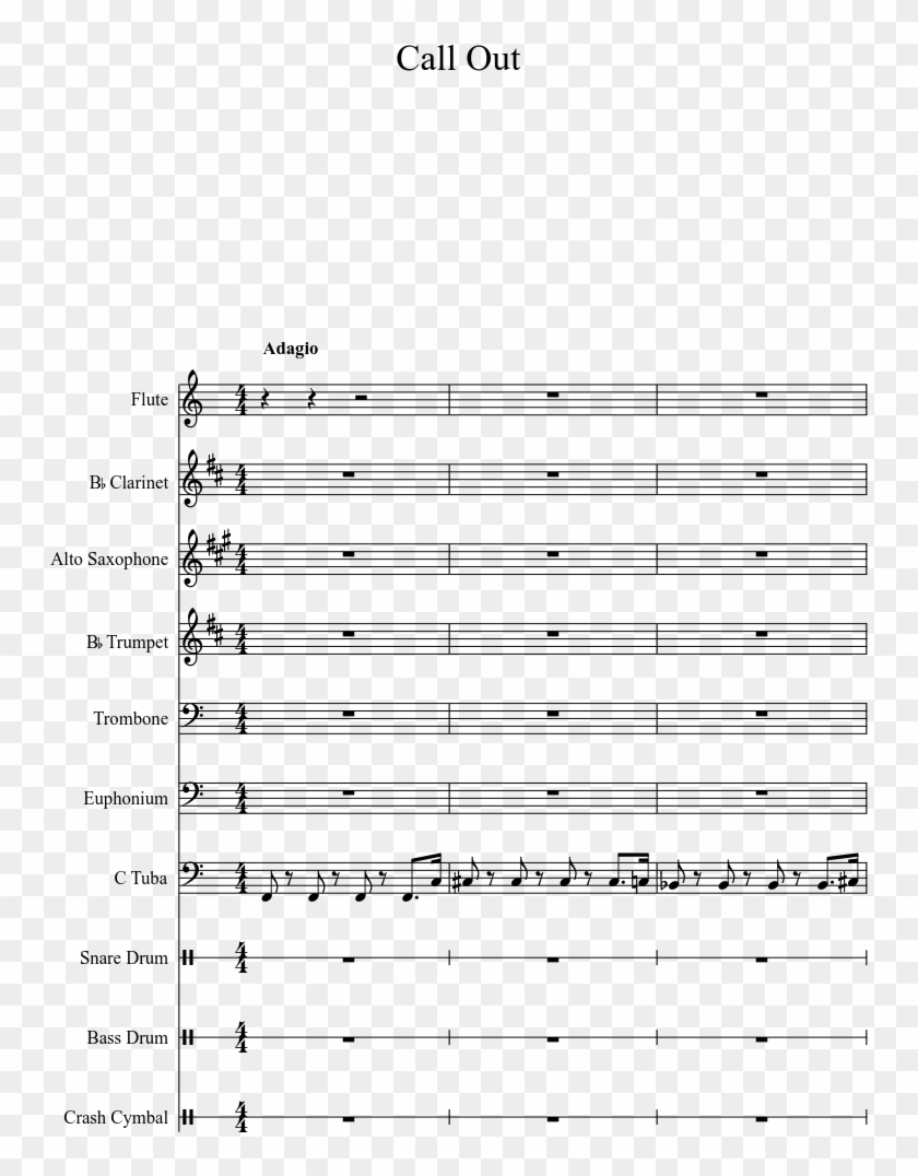 Call Out Sheet Music 1 Of 15 Pages - Sheet Music, HD Png Download ...