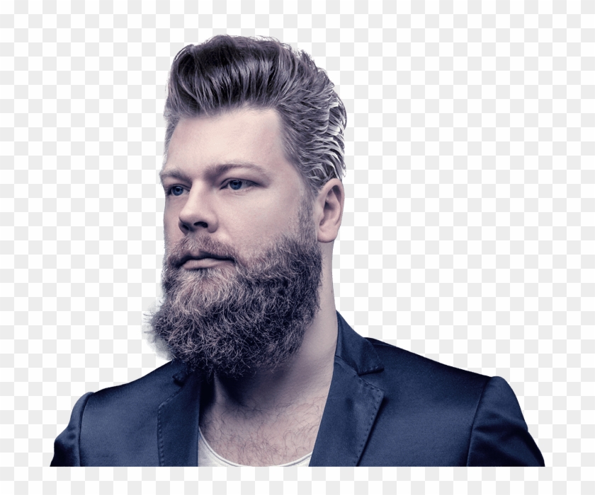 Man In Suit With Beard And A Modern Hairstyle - Mens Fade Slick Back, HD  Png Download - 790x654(#3521202) - PngFind