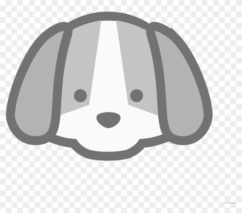 Dog Animal Free Black White Clipart Images Clipartblack - Cute Dog Cartoon  Face, HD Png Download - 2500x2500(#3525285) - PngFind