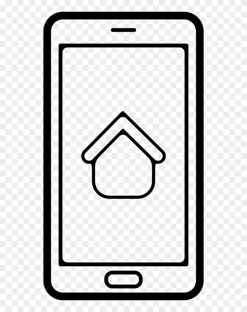 Home Sign On Mobile Phone Screen Comments - Mobile Symbol Png In White ...