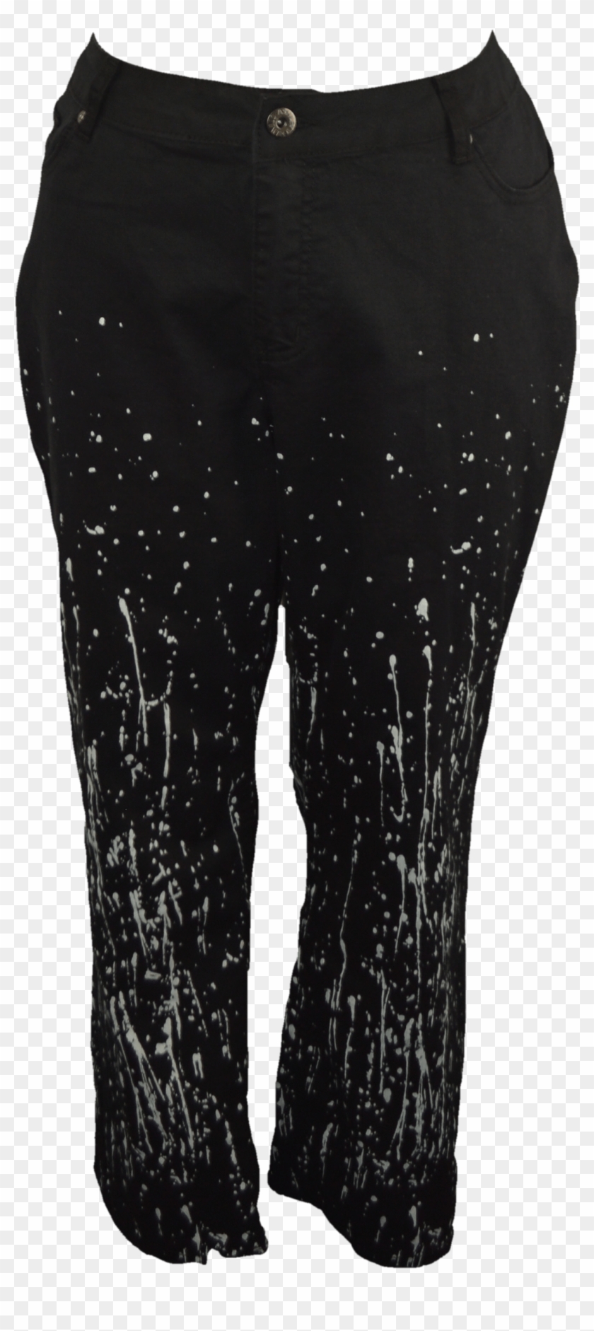 black jeans with white paint splatter