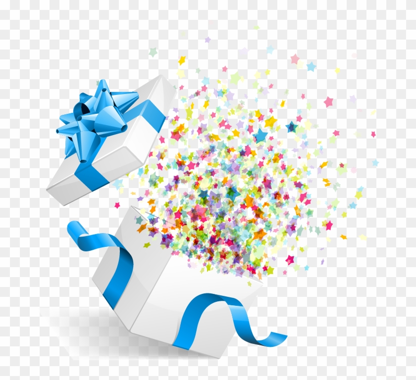 Geschenke, Konfetti, Explosioin - Open Gift Box Psd, HD Png Download