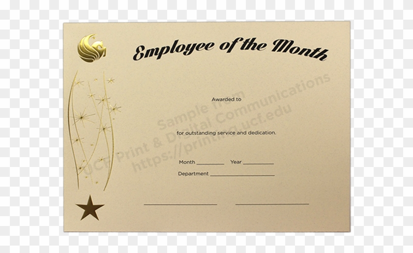 Employee Of The Year Award Certificate Template from www.pngfind.com