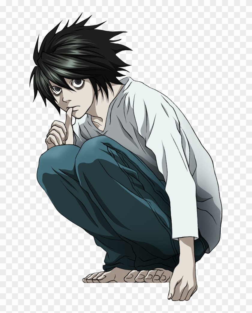 C Triste Fils L Death Note Png Transparent Png 644x966 3624166 Pngfind - death note l roblox