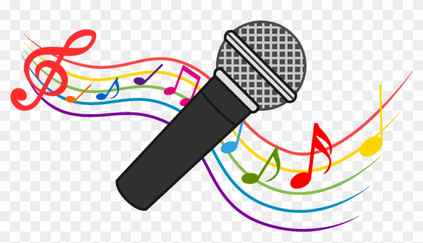 Microphone And Music Note Waving Clipart Download Picture｜illustoon