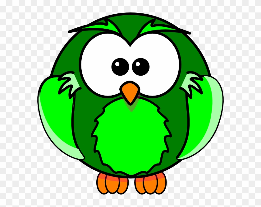 Green Owl Cartoon Clip Art - Owl Green Clip Art, HD Png Download -  600x585(#3639308) - PngFind