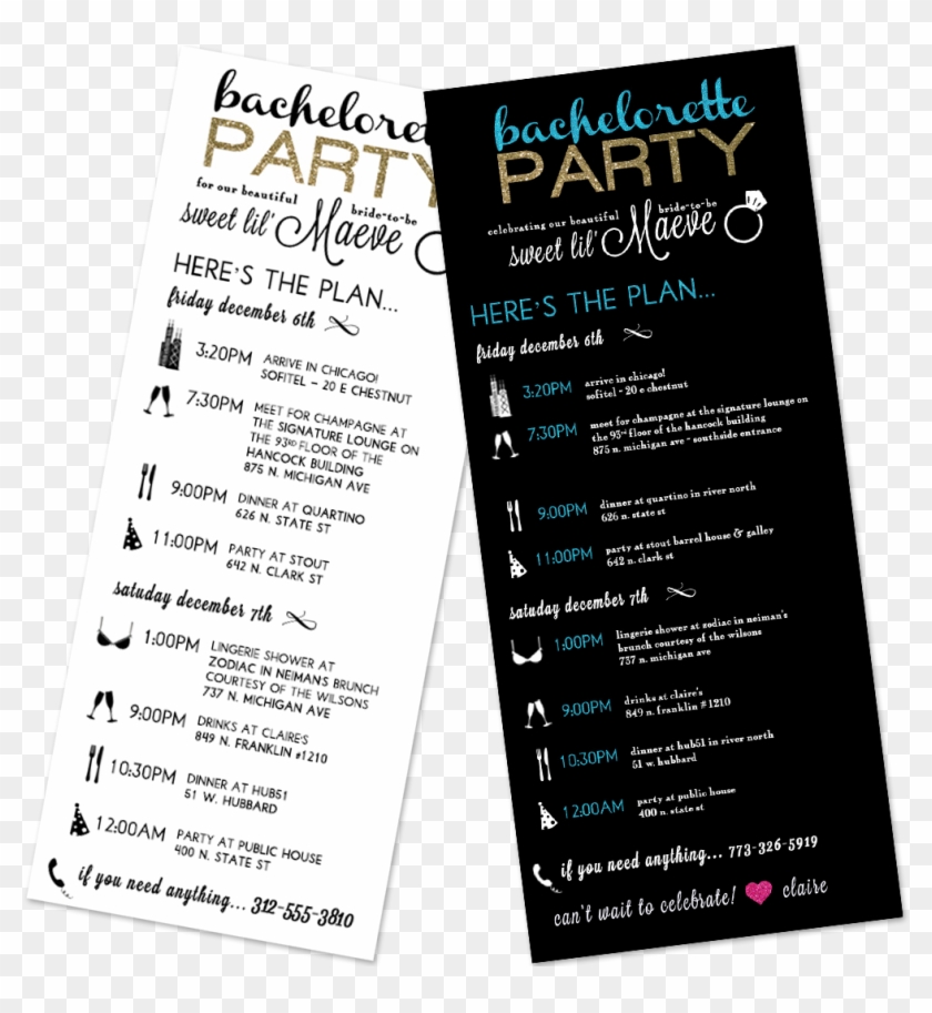 Bachelorette Party Itinerary Bachelorette Party Menu Design Hd Png Download 1230x1044 Pngfind