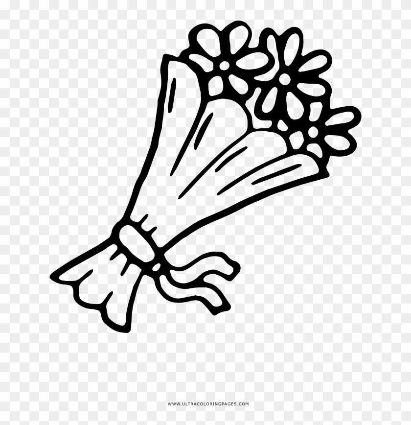 Ramo De Flores Página Para Colorear - Desenho De Buquê De Flores, HD Png  Download - 1000x1000(#3645936) - PngFind