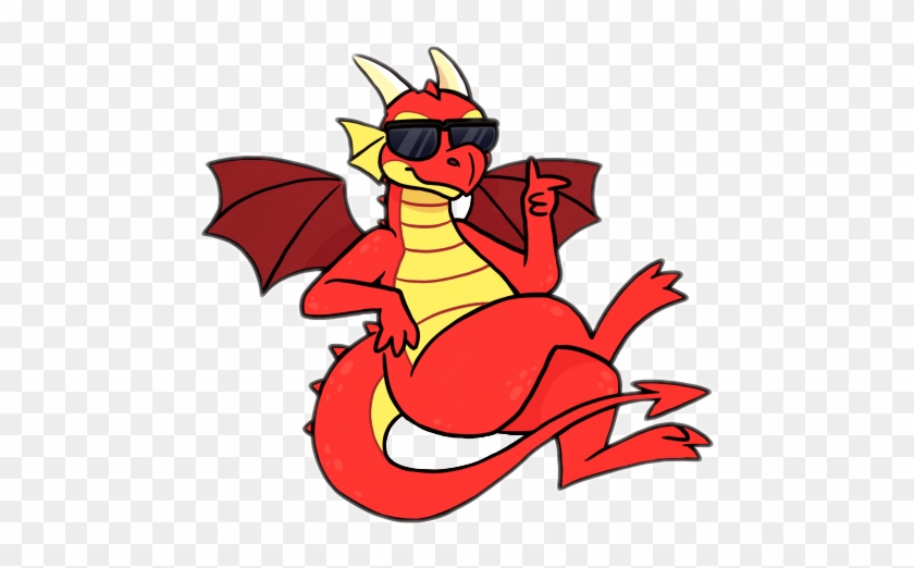 dragon #red #cool #chill #sunglasses #cartoon - Cool Dragon With  Sunglasses, HD Png Download - 475x442(#3655147) - PngFind