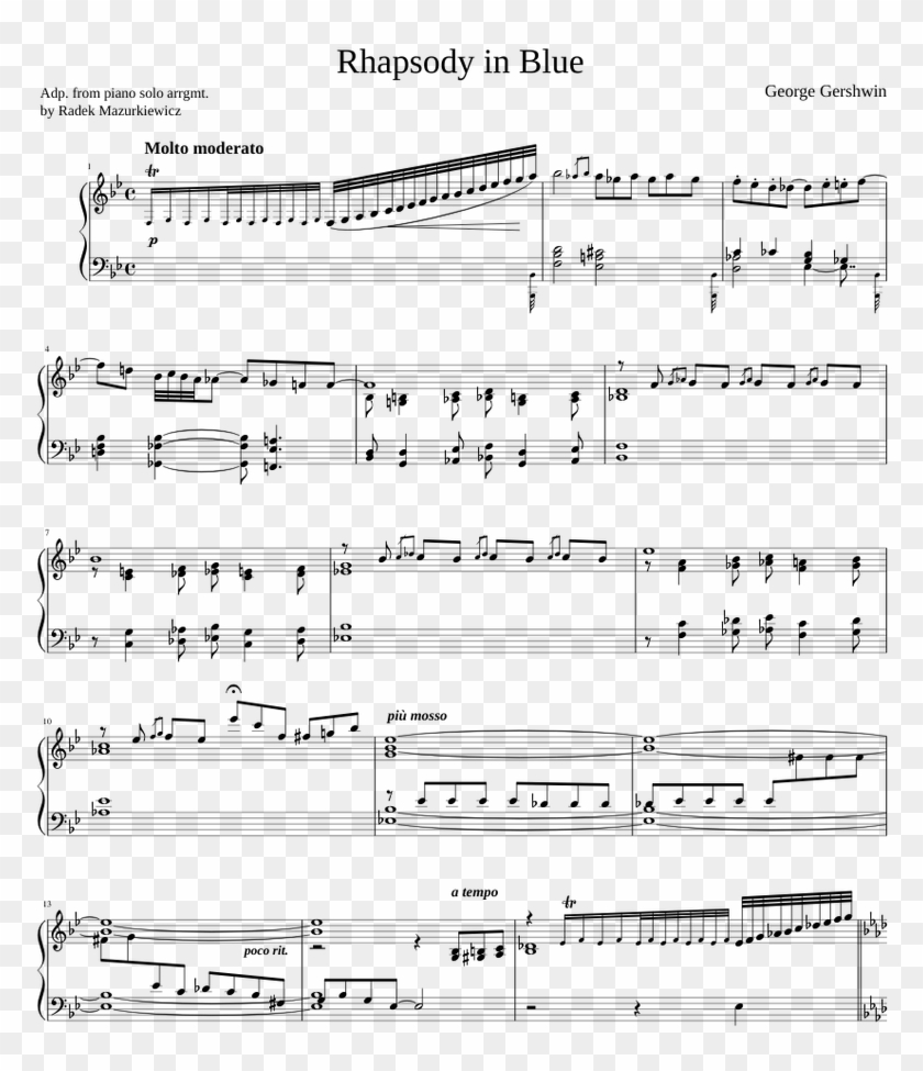 Gershwin Rhapsody In Blue Sheet Music For Piano Download