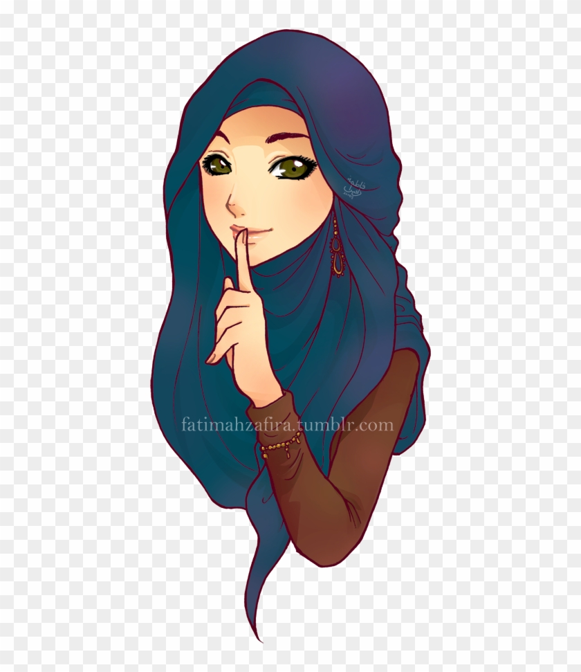 Muslimah Hijab Shopping Cartoon