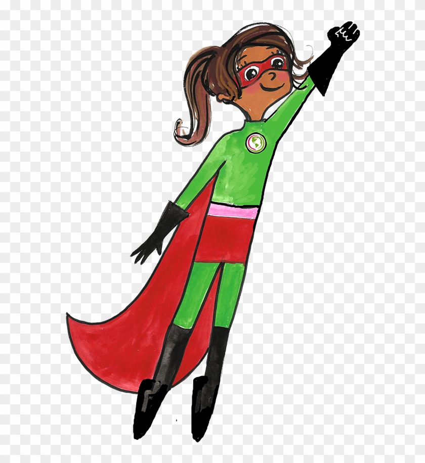 Maria-superhero Flying - Cartoon, HD Png Download - 650x904(#3696138) -  PngFind