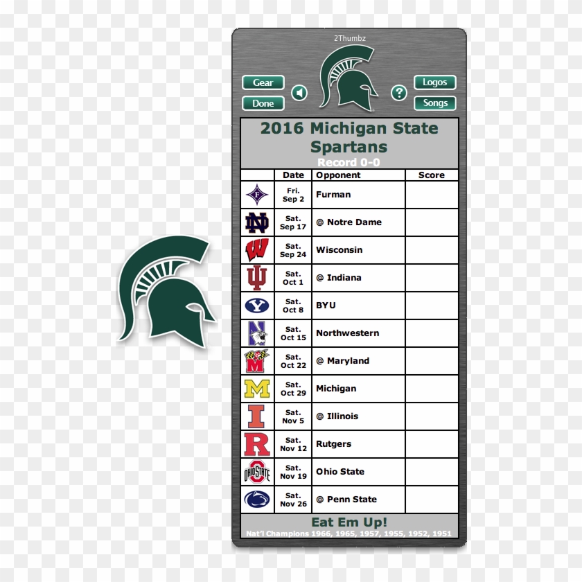 Get Your 2016 Michigan State Spartans Football Schedule Auburn