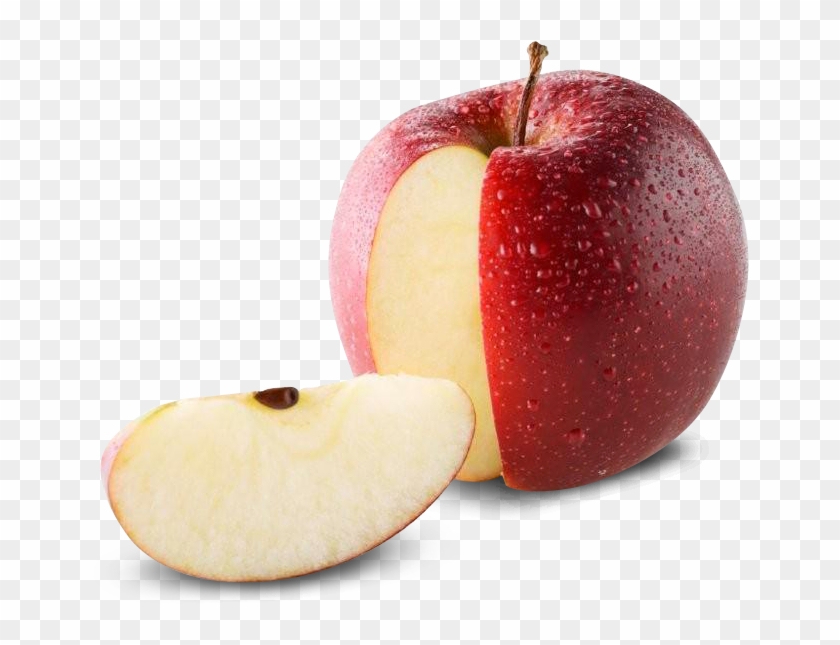 Red Apple Png Transparent Image - Apple With Slice Png, Png Download -  791x768(#372378) - PngFind