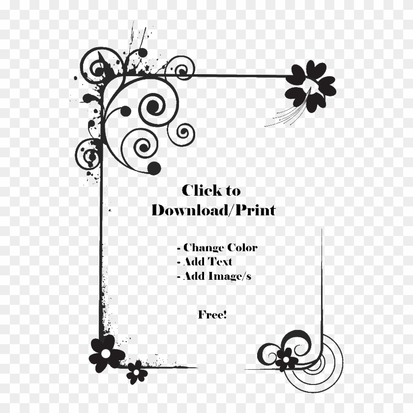 Featured image of post Flower Page Border Design Black And White / You may not sell any kit created.