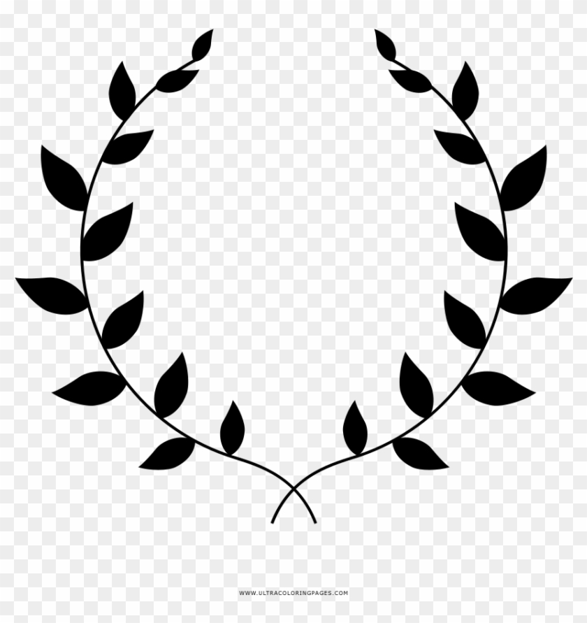 Laurel Wreath Coloring Page - Illustration, HD Png Download - 1000x1000