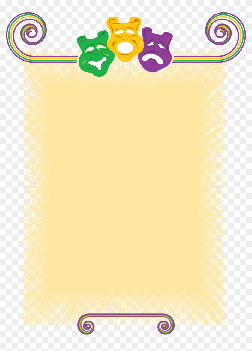 Mardi Gras Stationary - Mardi Gras Stationery, HD Png Download ...