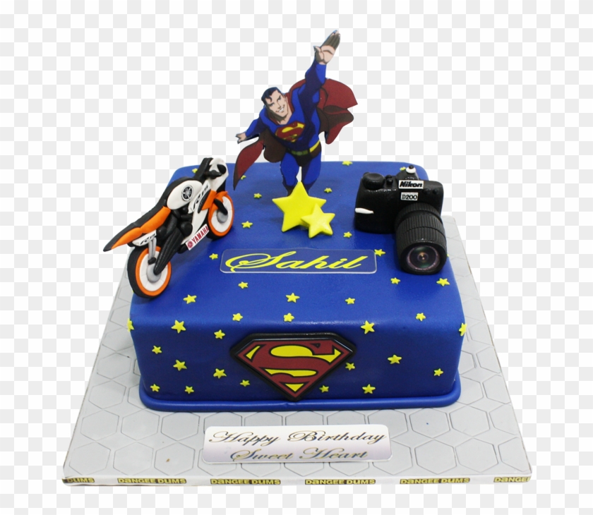 Theme Base Cake - Superman Young Justice, HD Png Download -  1000x700(#3731076) - PngFind