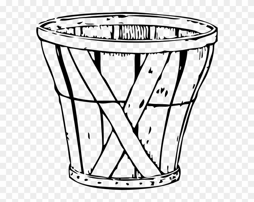 Empty Apple Basket Coloring Page Apple Basket Clip Art HD Png