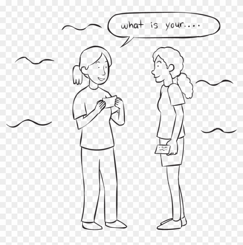 Ice-breaker Question Exchange - Line Art, HD Png Download - 1024x768 ...