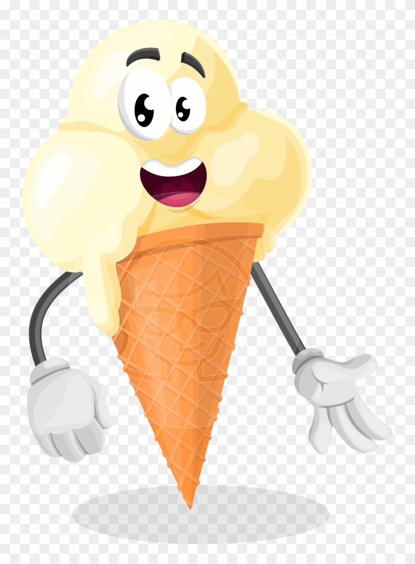 Ice Cream Cartoon Vector Character Aka Icy Cone - Cartoon, HD Png Download  - 957x1060(#3744799) - PngFind