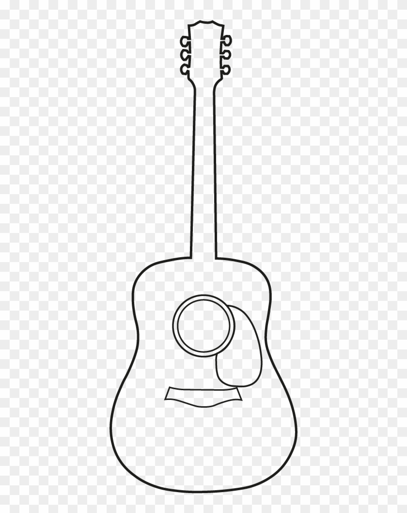 Акустична гітара Lineart Png - штриховий малюнокАкустична гітара Lineart Png - штриховий малюнок  