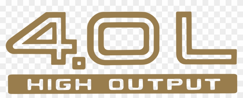 0l High Output” X - 4.0 L High Output Logo, HD Png Download - 2828x1012 ...
