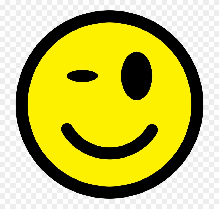 Smiley Wink Emoticon Happy Face Icon Good Sign Smiley Face
