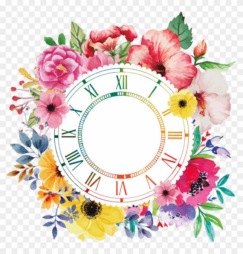 Reloj Vinilo Pared Minimalismo Floral - Transparent Background Flower  Circle, HD Png Download - 793x800(#3759956) - PngFind