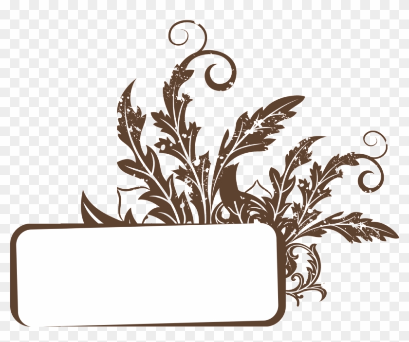 Creative Flower Title Frame Floral Banner And Frame Hd Png