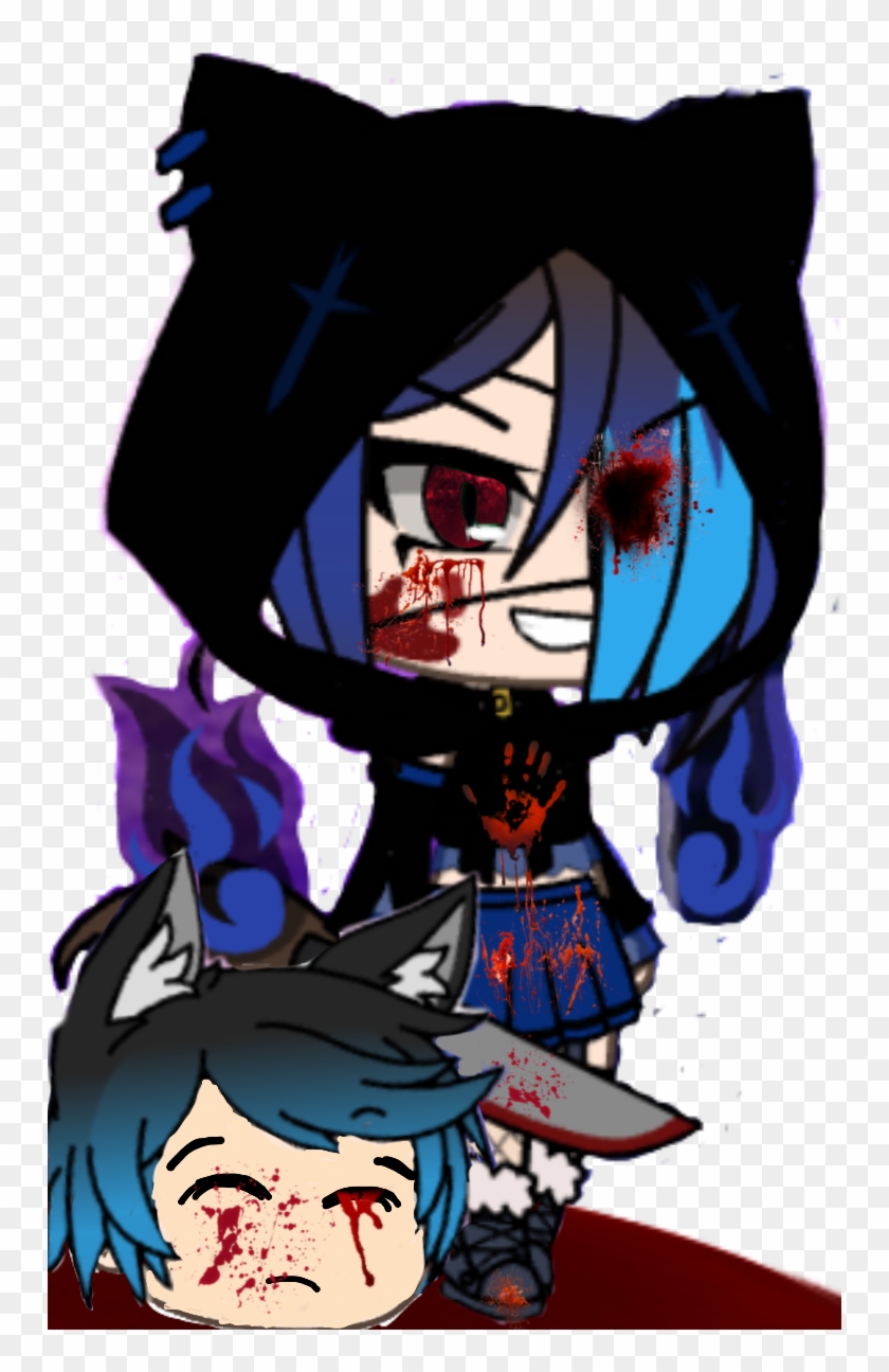 Gacha Gachalife Gachaverse Killer Blood Cartoon Hd Png Download 750x1215 Pngfind